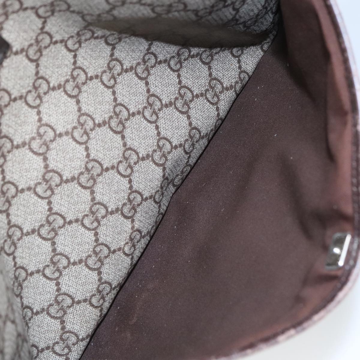 GUCCI GG Supreme Shoulder Bag PVC Beige 141626 bs19483