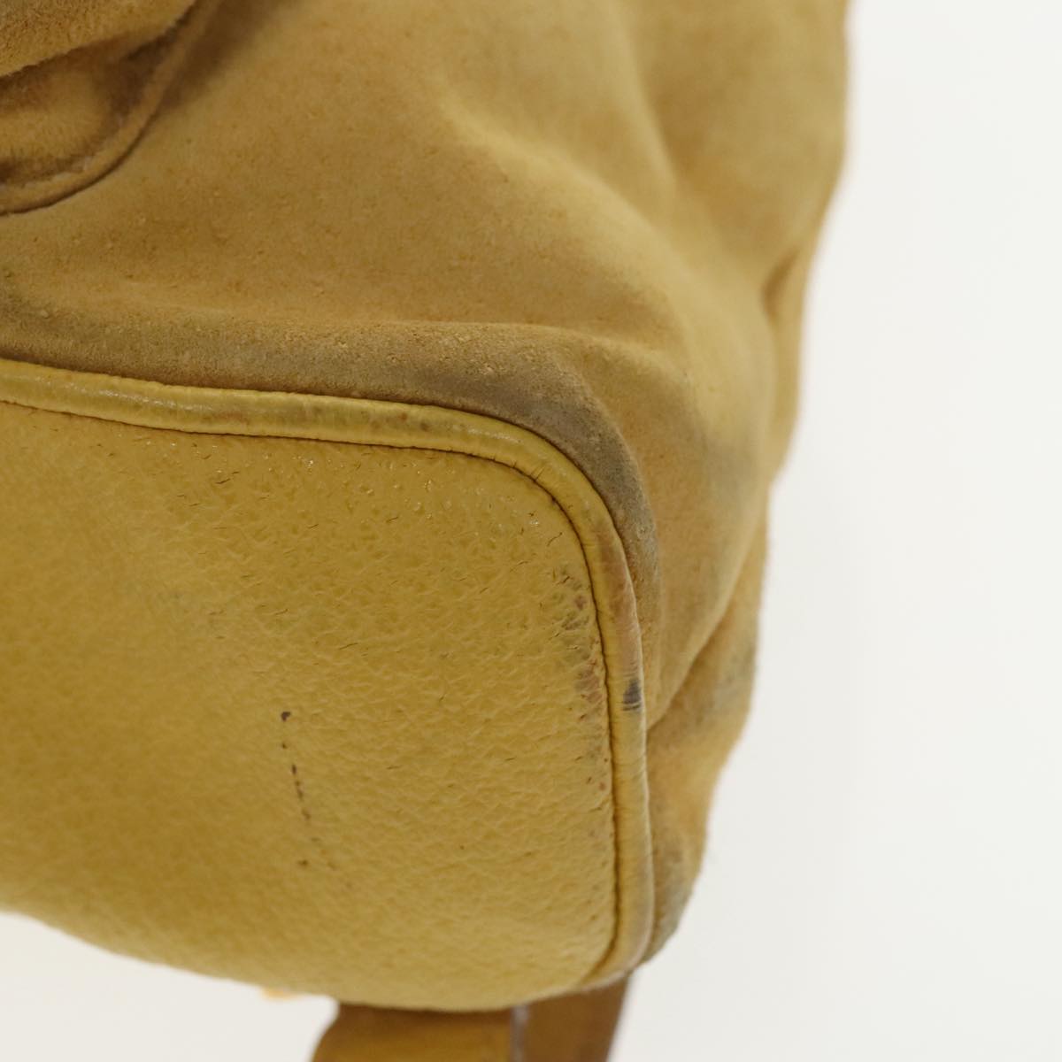GUCCI Bamboo Backpack Suede Leather Yellow Gold 003 2058 0030 bs19589