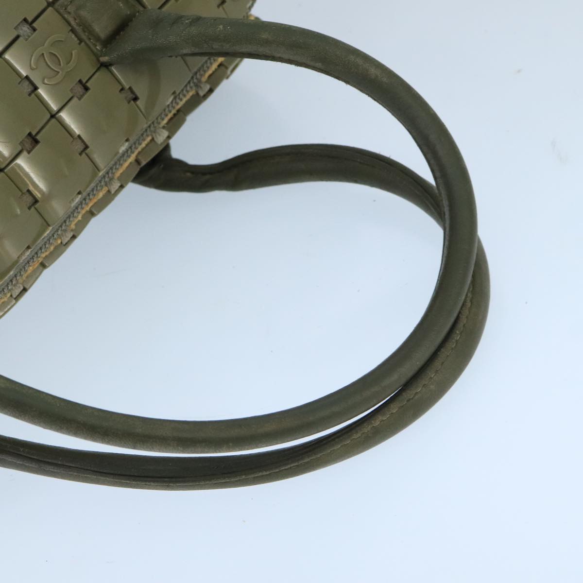 CHANEL Hand Bag plastic Khaki CC bs19614