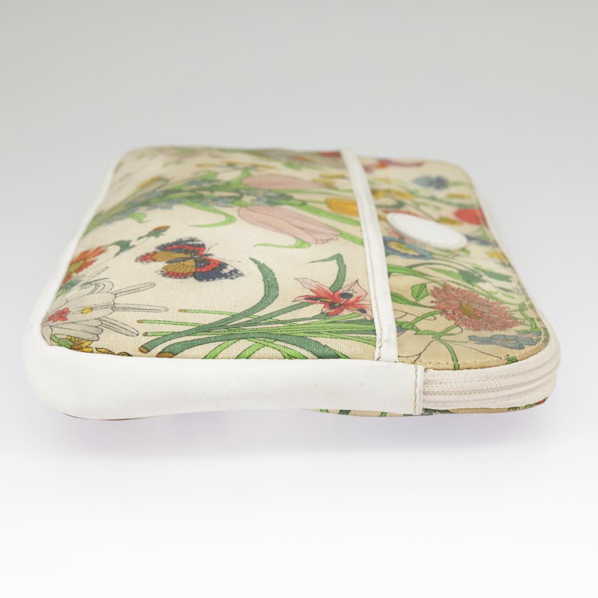 GUCCI Flora Clutch Bag Canvas Multicolor Gold 004 87 0142 bs19633