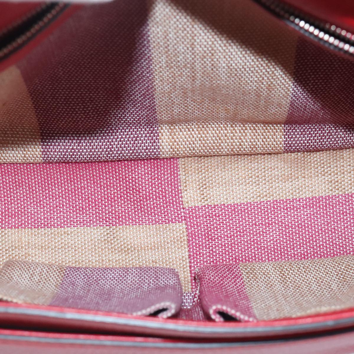 GUCCI Bamboo Daily Shoulder Bag Leather Red Silver 370826 bs19665