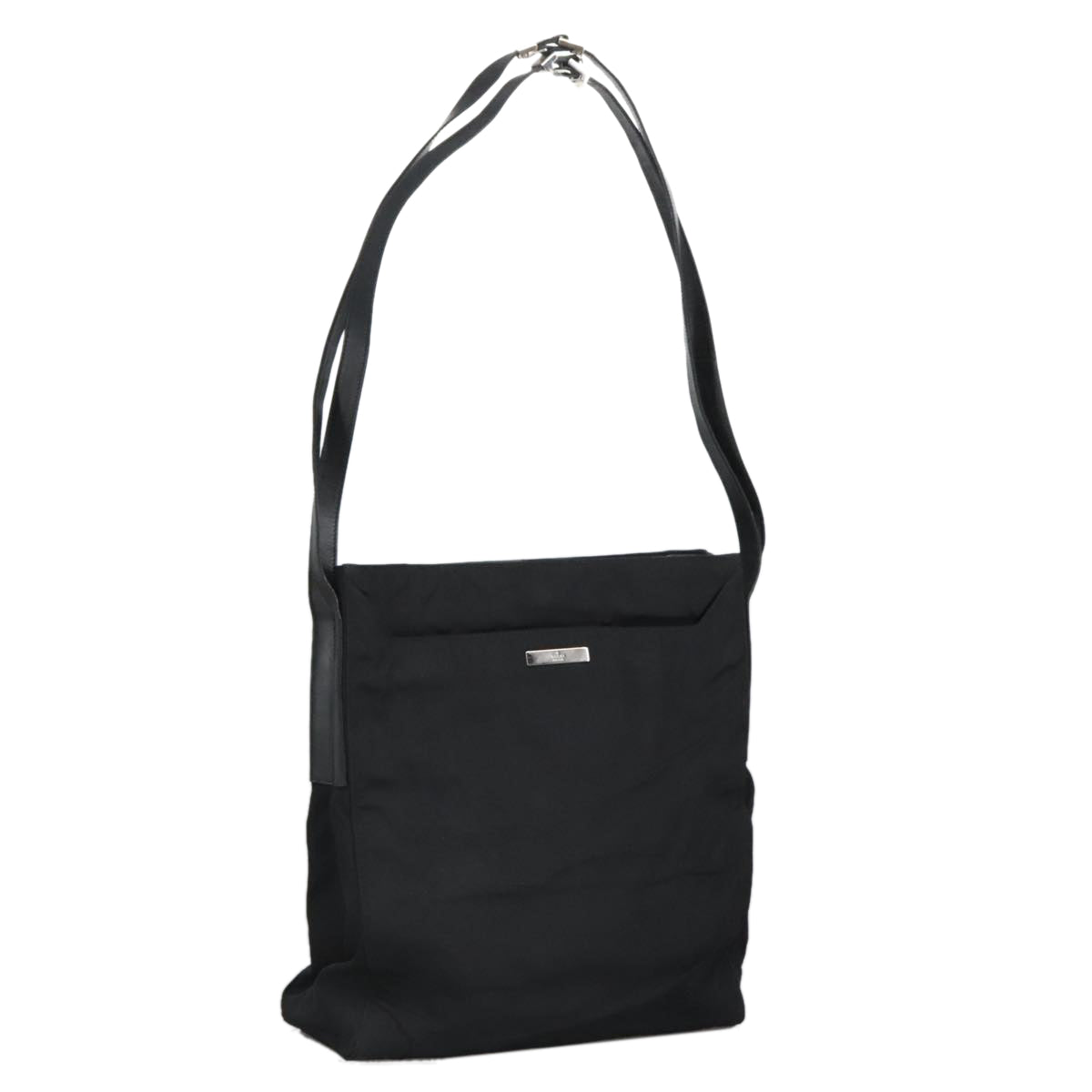 GUCCI Shoulder Bag Canvas Black Silver 002 1043 bs19670