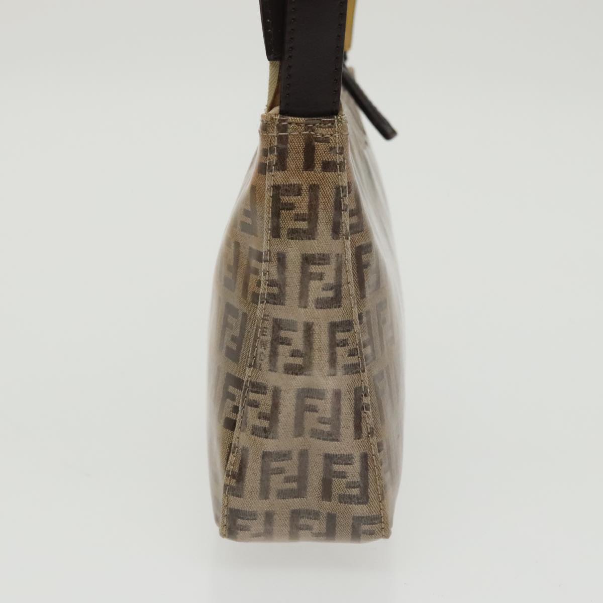 FENDI Zucchino Canvas Hand Bag Gold Brown bs19698