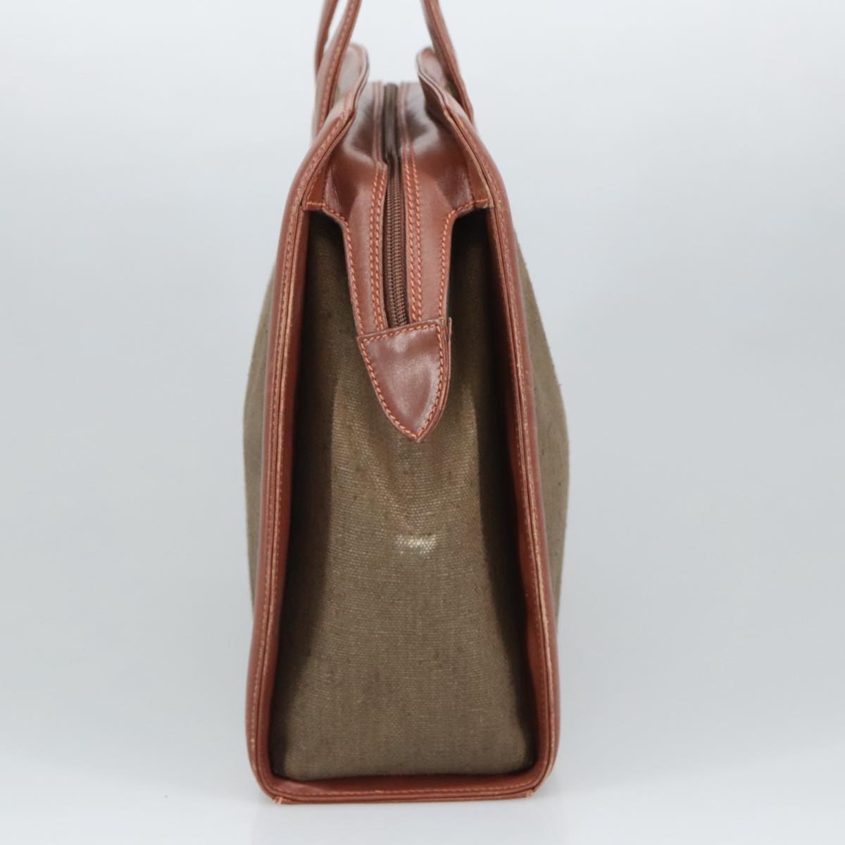 GUCCI Tote Bag Canvas Leather Brown Gold bs20017