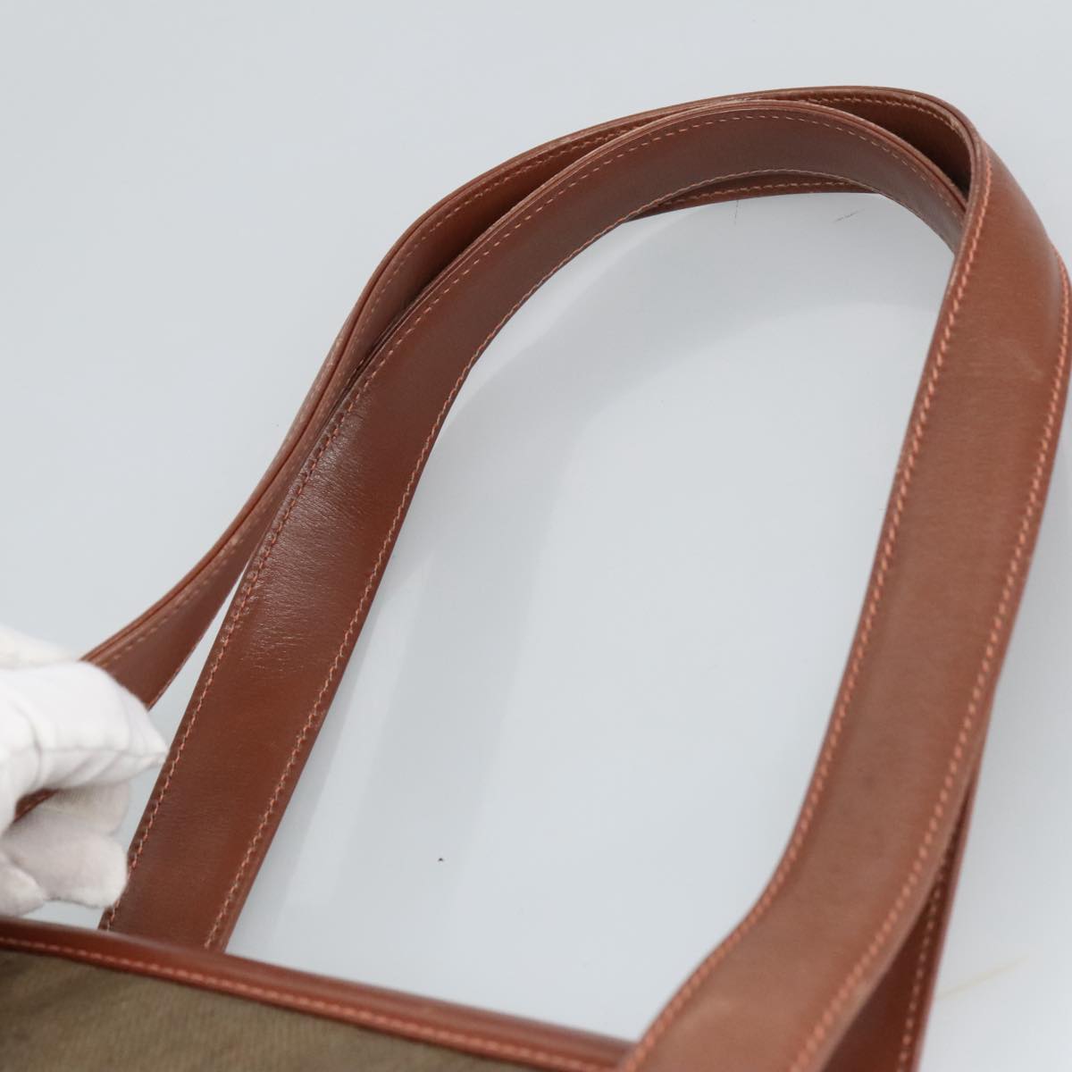 GUCCI Tote Bag Canvas Leather Brown Gold bs20017