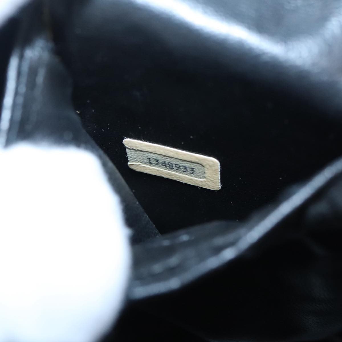 CHANEL Bicolore Vanity Cosmetic Pouch Canvas Leather Black Gold CC bs20025