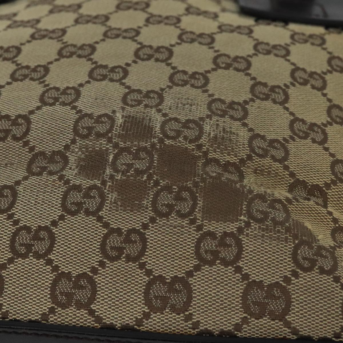GUCCI GG Canvas Shoulder Bag Beige bs20066