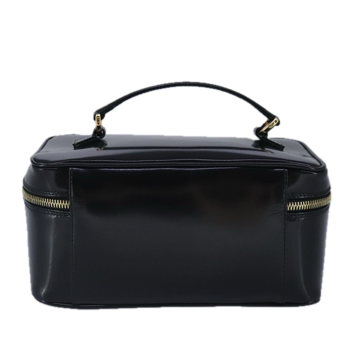 GUCCI Vanity Bamboo Pouch Enamel Black Gold 032 1956 0150 bs20067