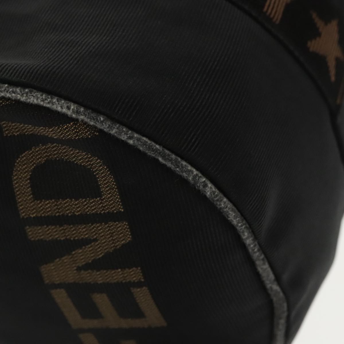 FENDI Mini Boston Bag Canvas Gold Black bs20190