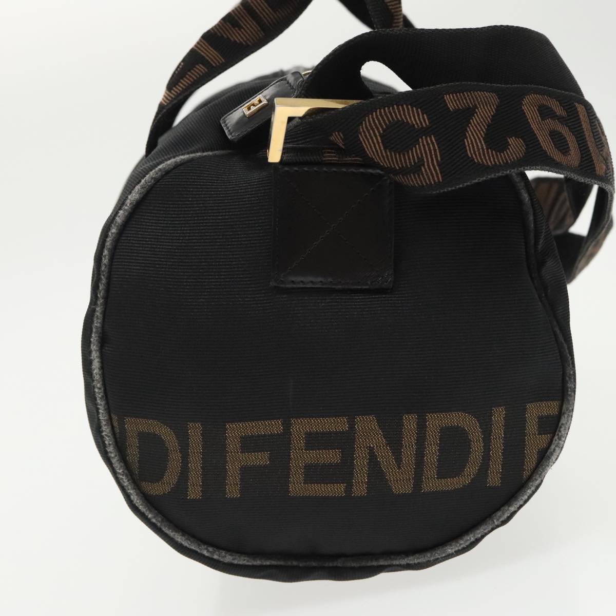 FENDI Mini Boston Bag Canvas Gold Black bs20190