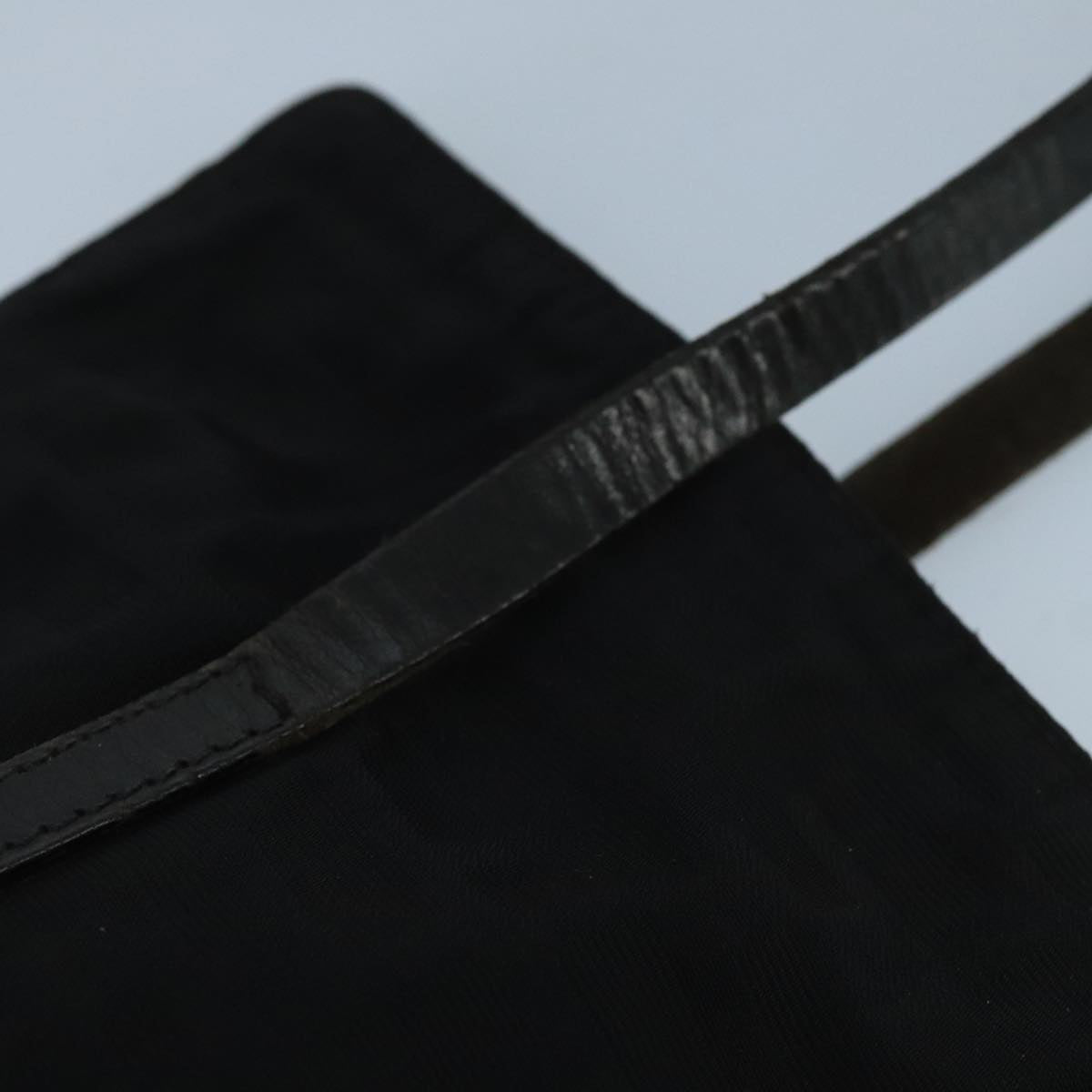 FENDI Zucca Canvas Tote Bag Nylon Leather Black Silver bs20292
