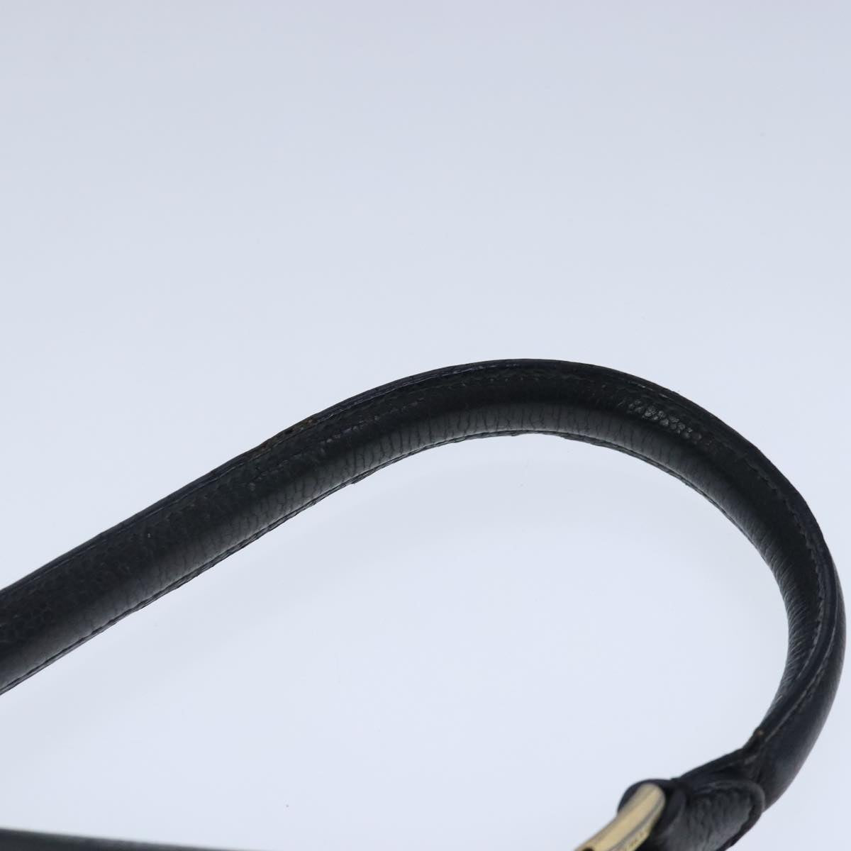 FENDI Hand Bag Leather Black Gold bs20329