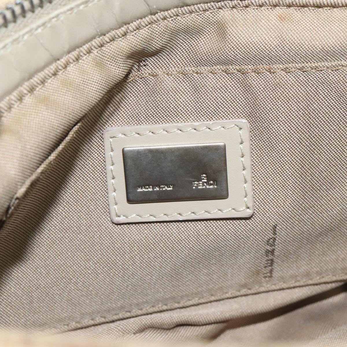 FENDI Zucchino Canvas Hand Bag Beige bs20575