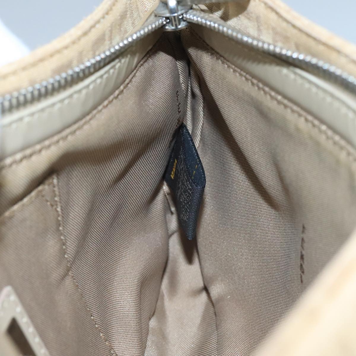 FENDI Zucchino Canvas Hand Bag Beige bs20575