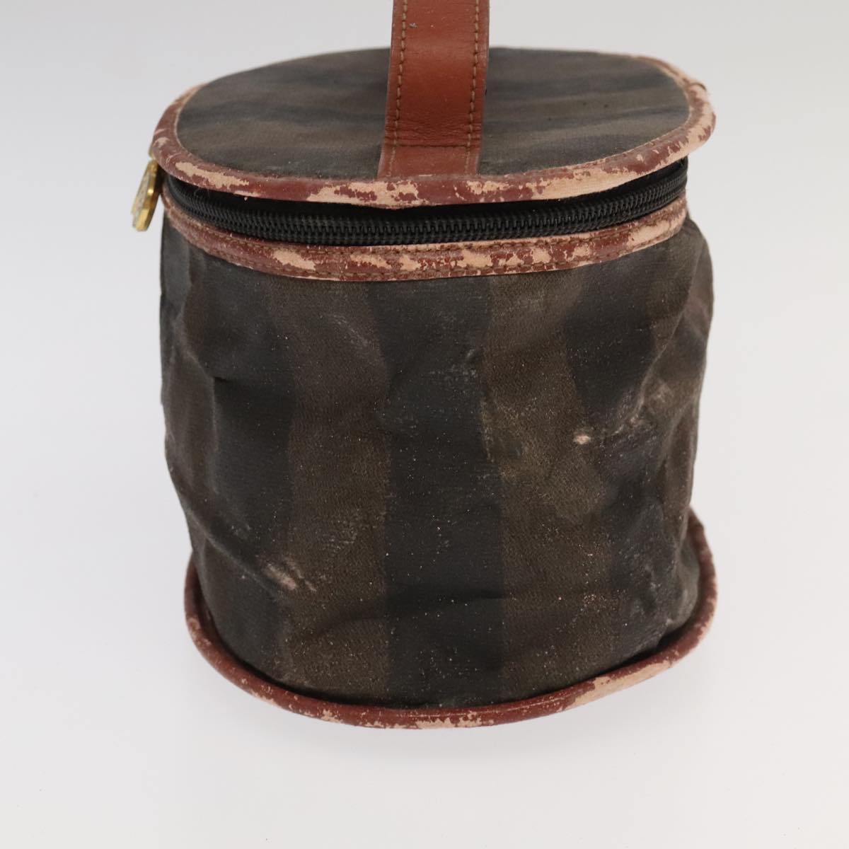 FENDI Pecan Canvas Vanity Pouch 2Set Black Brown bs20764
