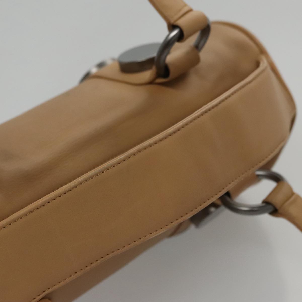 CHANEL Hand Bag Leather Beige CC bs20906