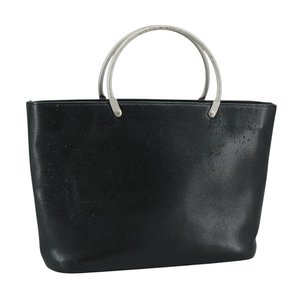 CHANEL Hand Bag Caviar Skin Black CC bs20918