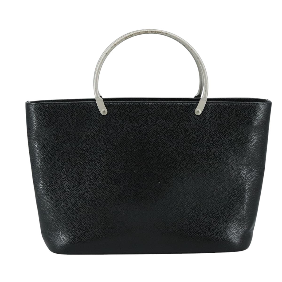CHANEL Hand Bag Caviar Skin Black CC bs20918