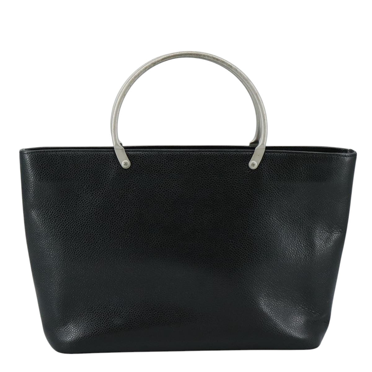CHANEL Hand Bag Caviar Skin Black CC bs20918