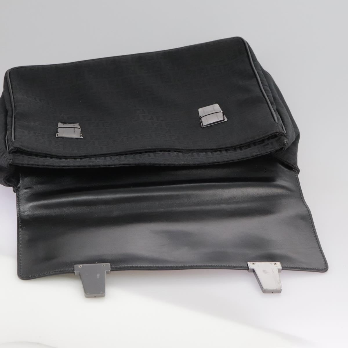 FENDI Zucchino Canvas Business Bag Black bs20925