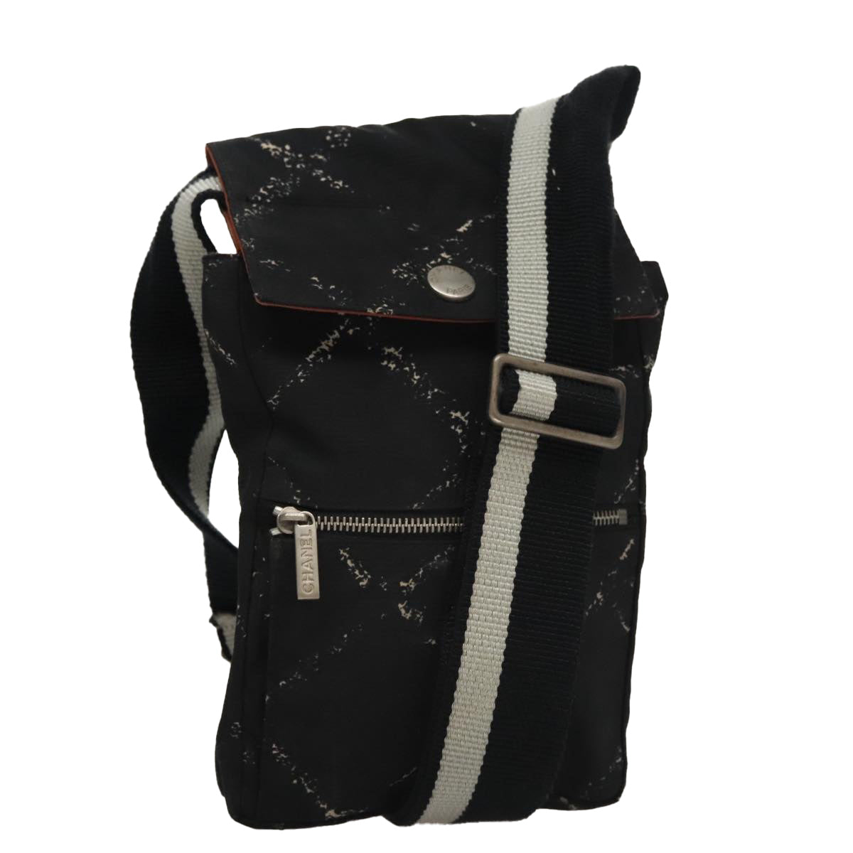 CHANEL Travel line Waist bag Nylon Black CC bs21105
