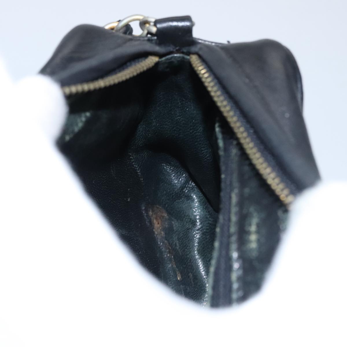CHANEL Chain Matelasse Shoulder Bag Lamb Skin Black Gold CC bs21320