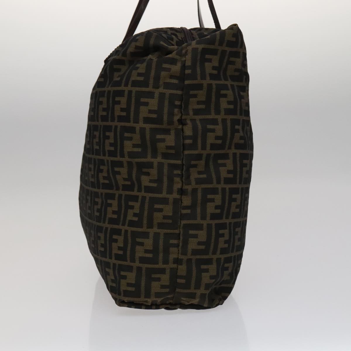 FENDI Zucca Canvas Tote Bag Brown Black bs21515