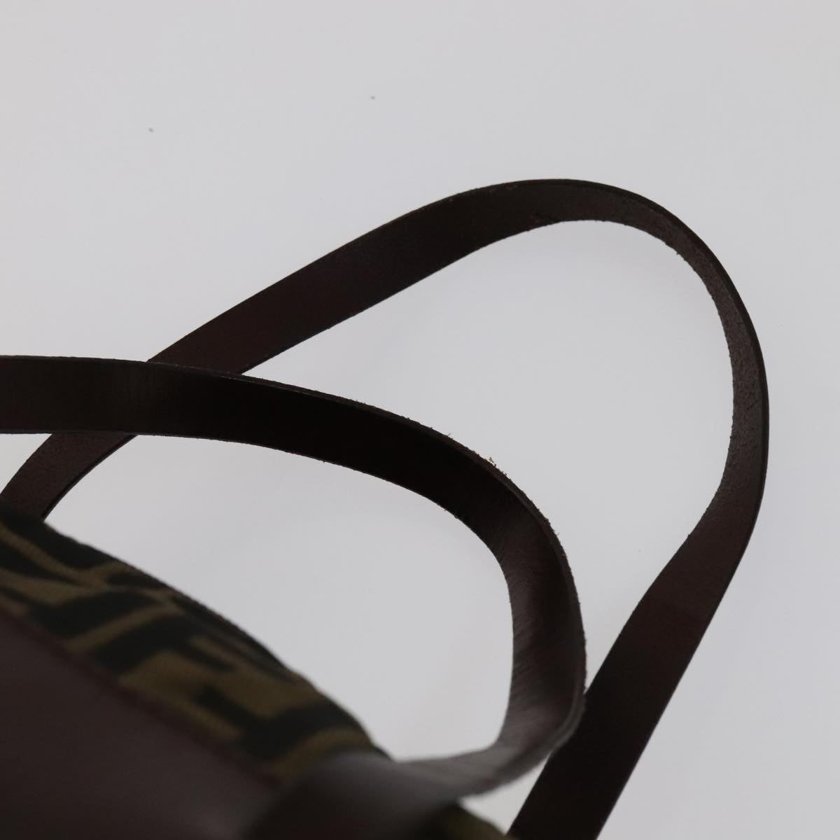 FENDI Zucca Canvas Tote Bag Brown Black bs21515