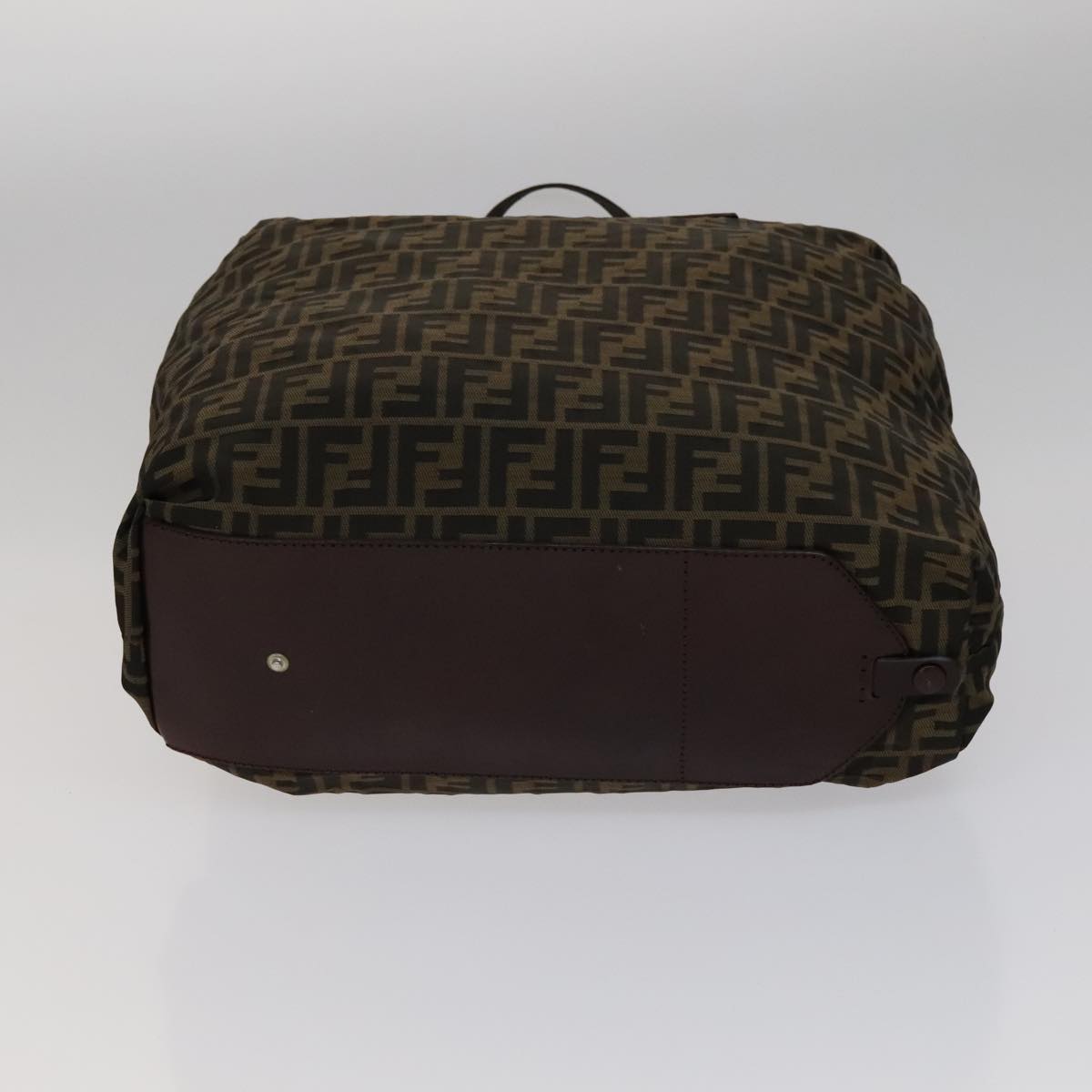 FENDI Zucca Canvas Tote Bag Brown Black bs21515