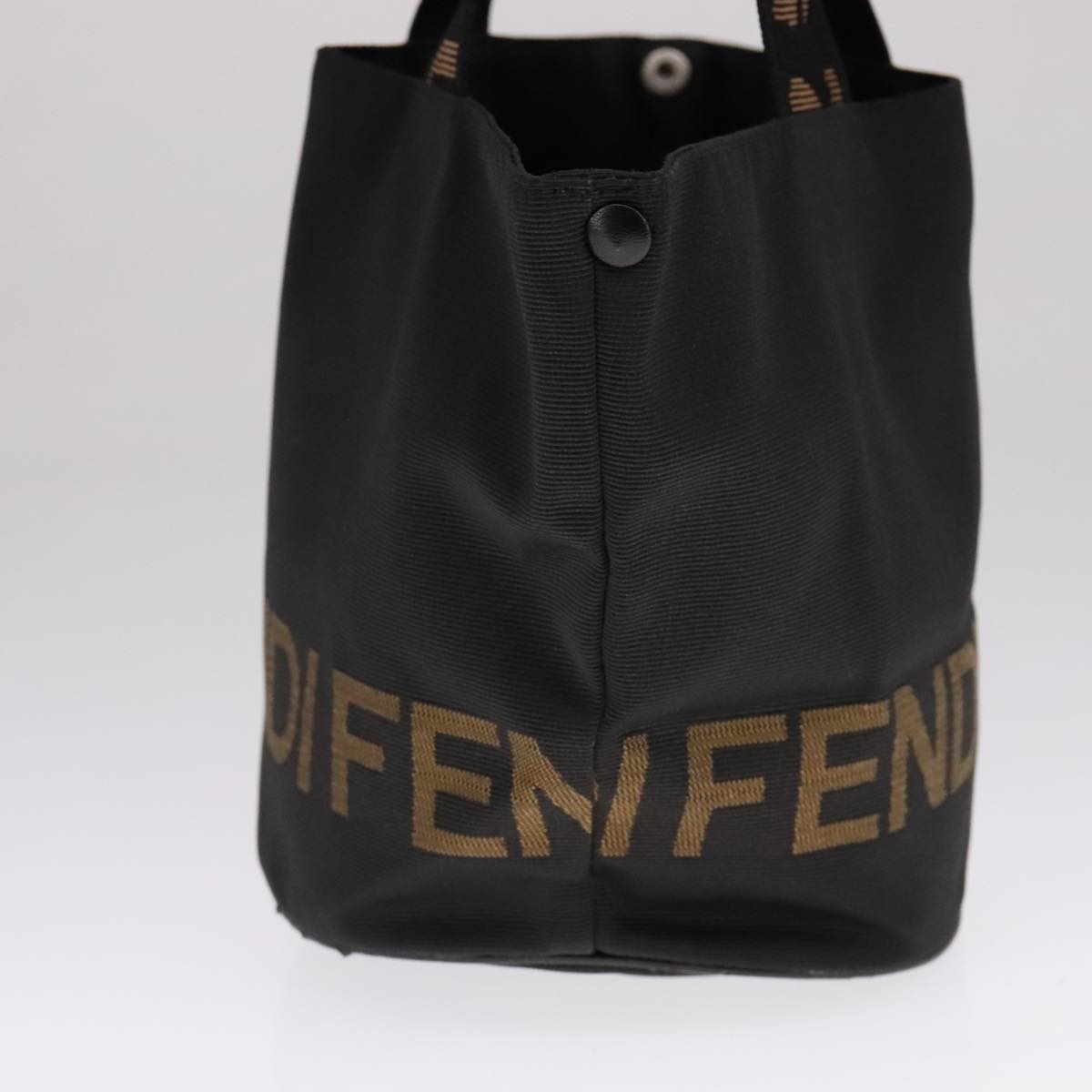 FENDI Hand Bag Canvas Black bs21580