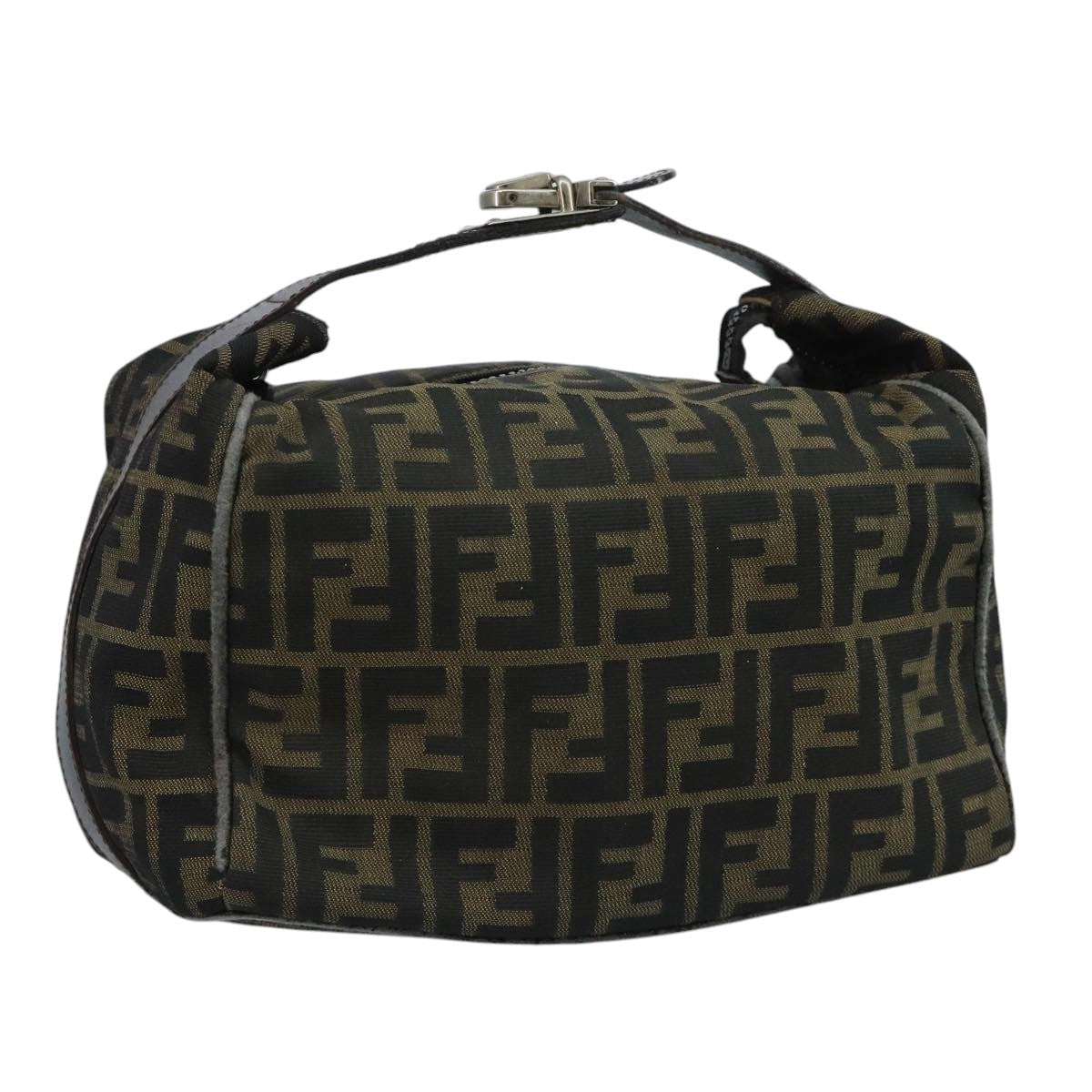 FENDI Zucca Canvas Hand Bag Brown Black bs21598