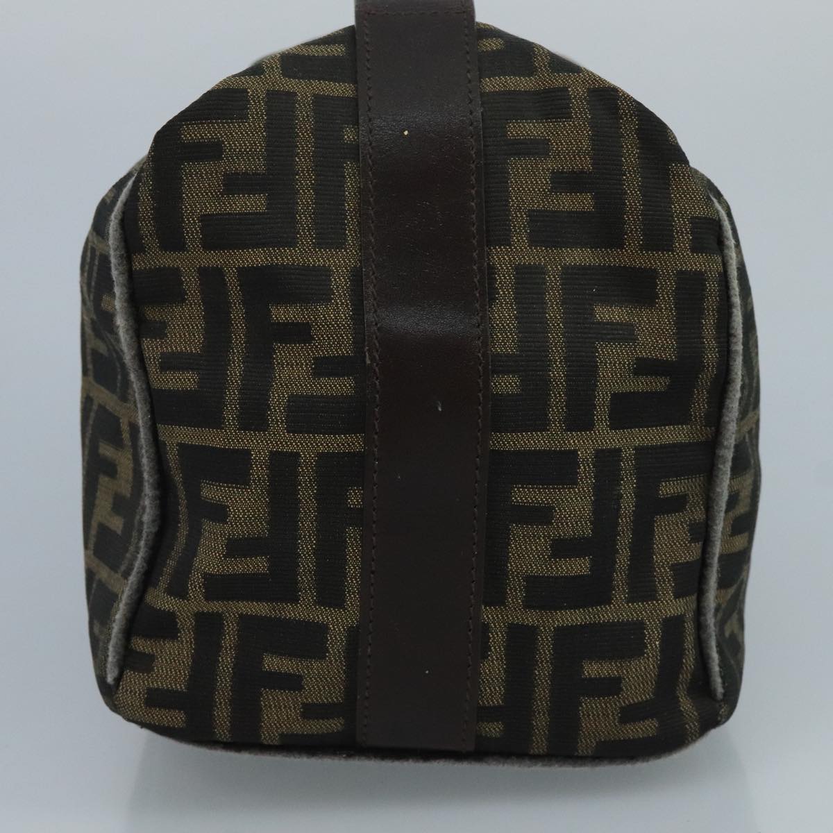 FENDI Zucca Canvas Hand Bag Brown Black bs21598