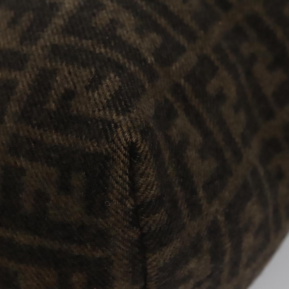FENDI Zucca Canvas Tote Bag Brown Black bs21636