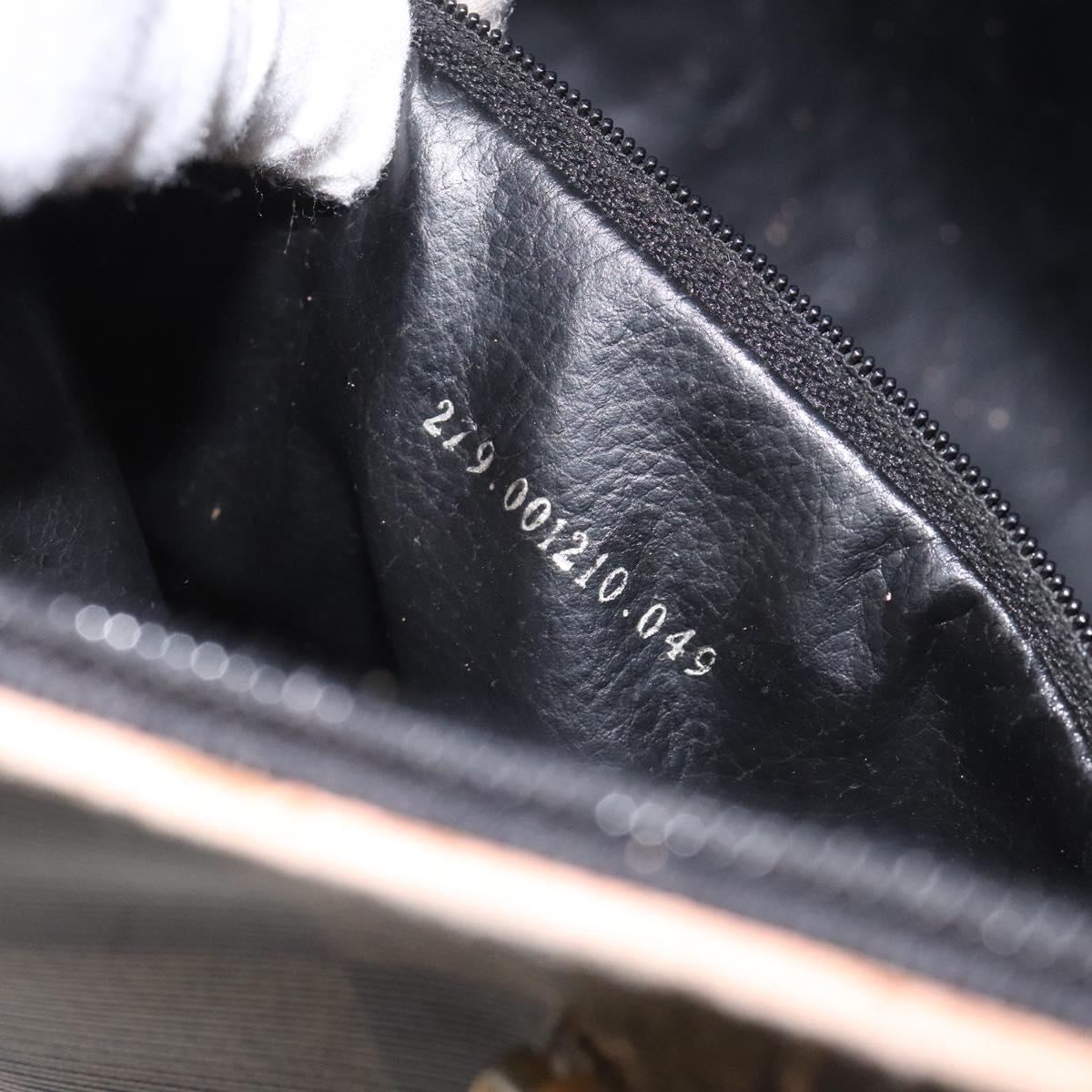 FENDI Pecan Canvas Hand Bag Brown Black bs22633