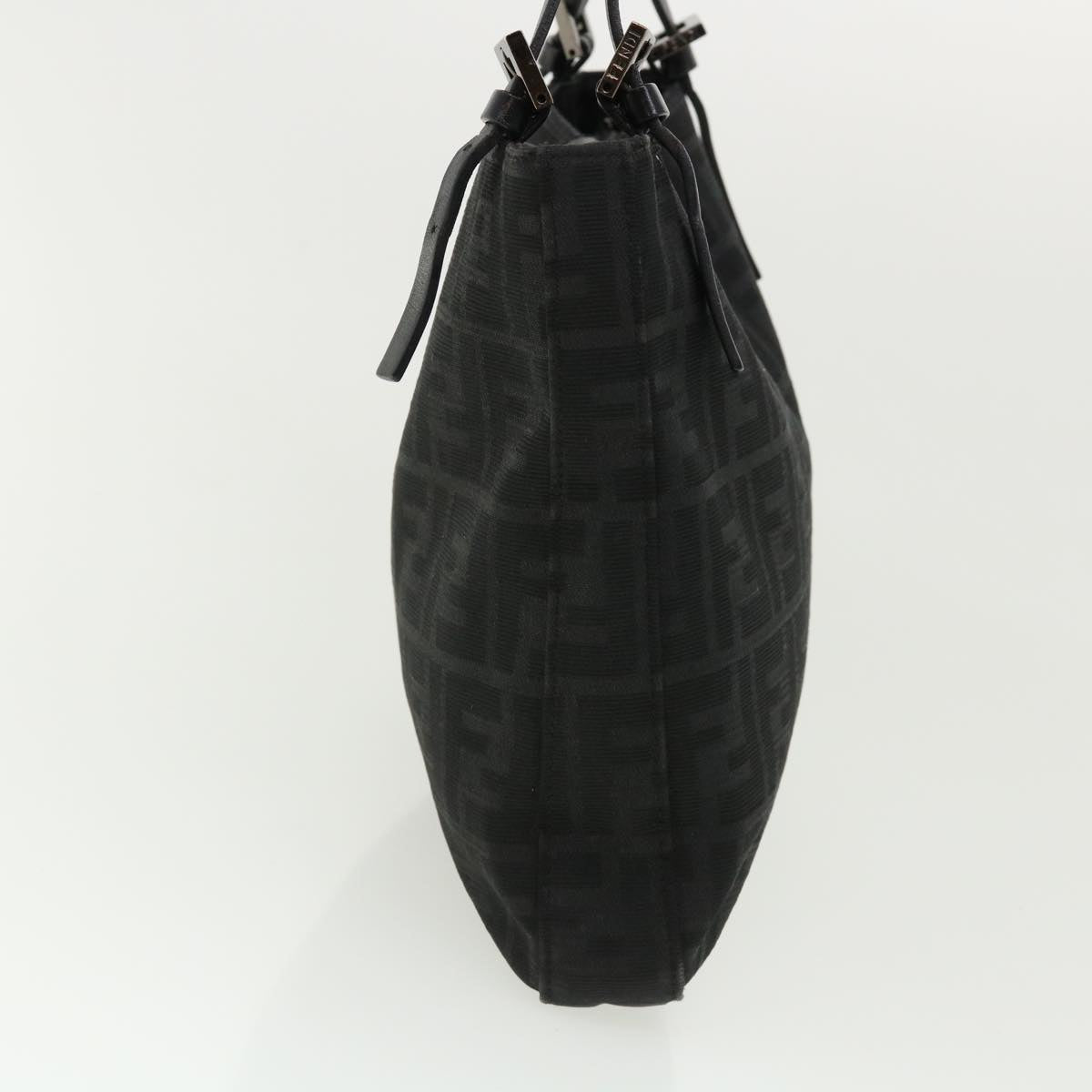 FENDI Zucca Canvas Mamma Baguette Shoulder Bag Black bs2667