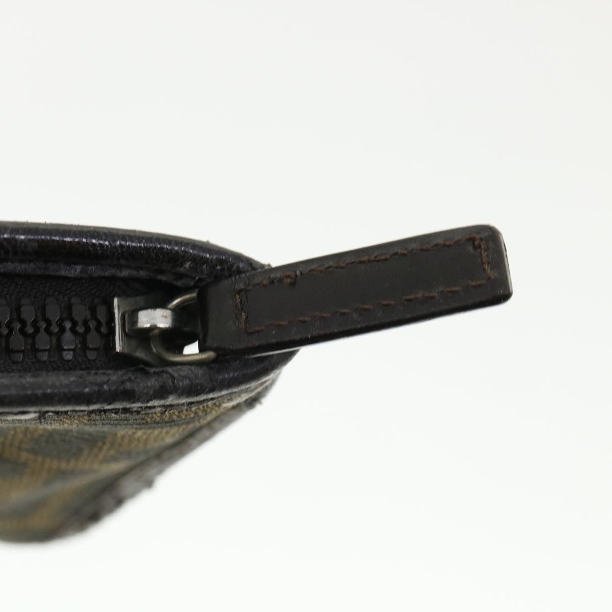 FENDI Zucca Canvas Pouch Brown Black bs2668