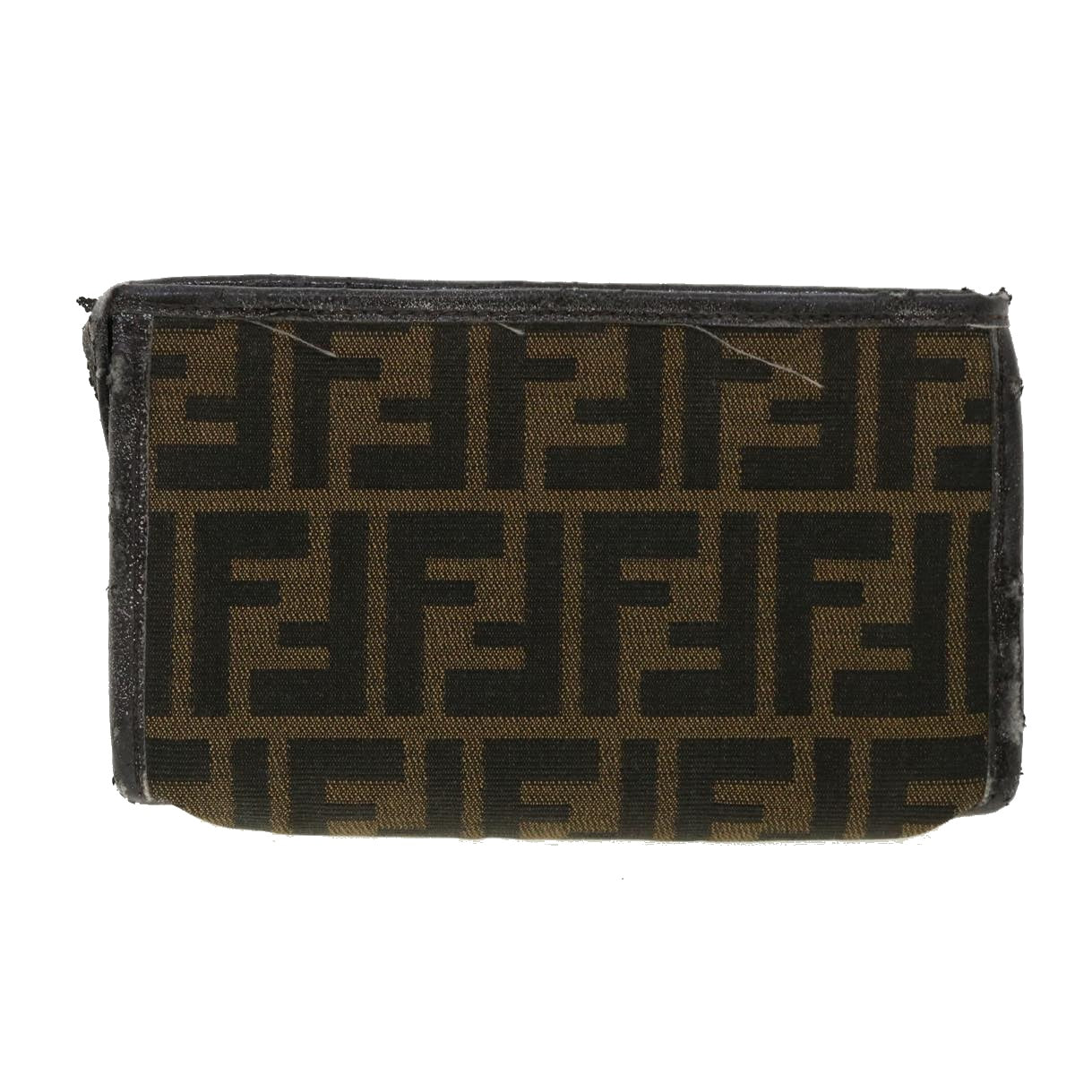 FENDI Zucca Canvas Pouch Brown Black bs2668