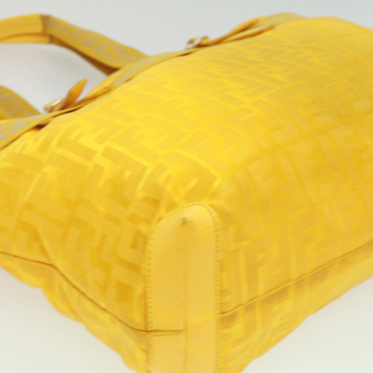 FENDI Zucca Canvas Tote Bag Nylon Yellow bs2911