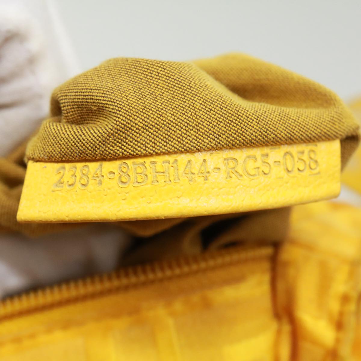 FENDI Zucca Canvas Tote Bag Nylon Yellow bs2911