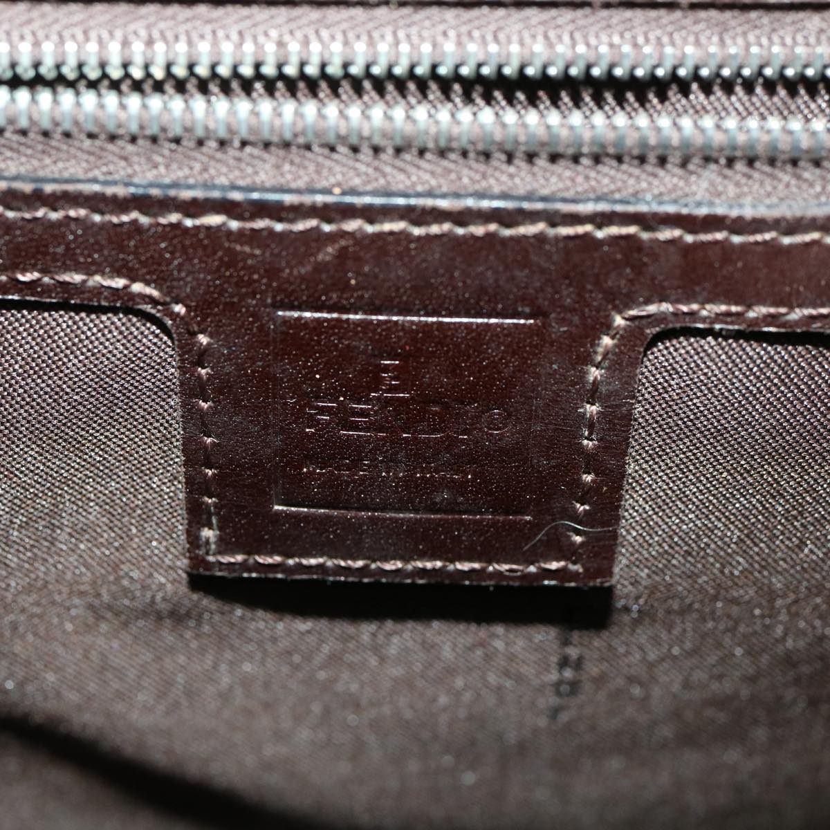 FENDI Zucca Canvas Tote Bag Brown Black bs3224