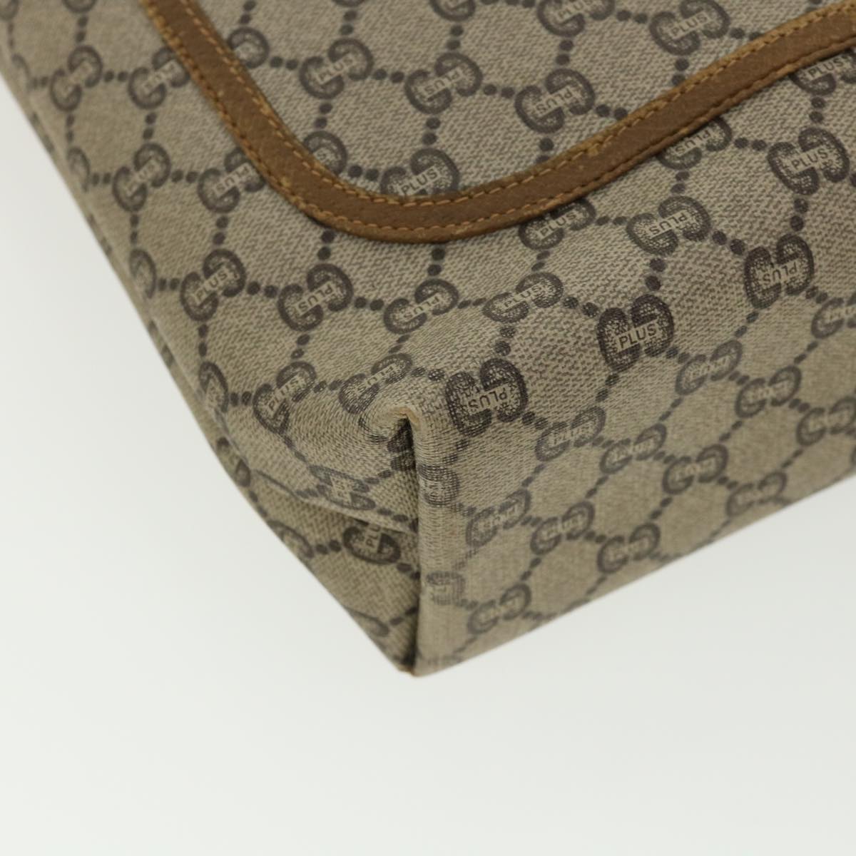 GUCCI GG Plus Canvas WebSherry Line Tote Bag Beige Red Green bs3253