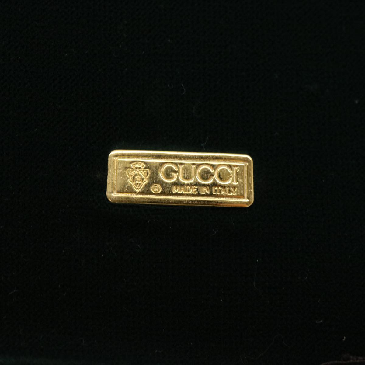 GUCCI Web Sherry Line Necktie Case Leather Brown Green Red bs3500