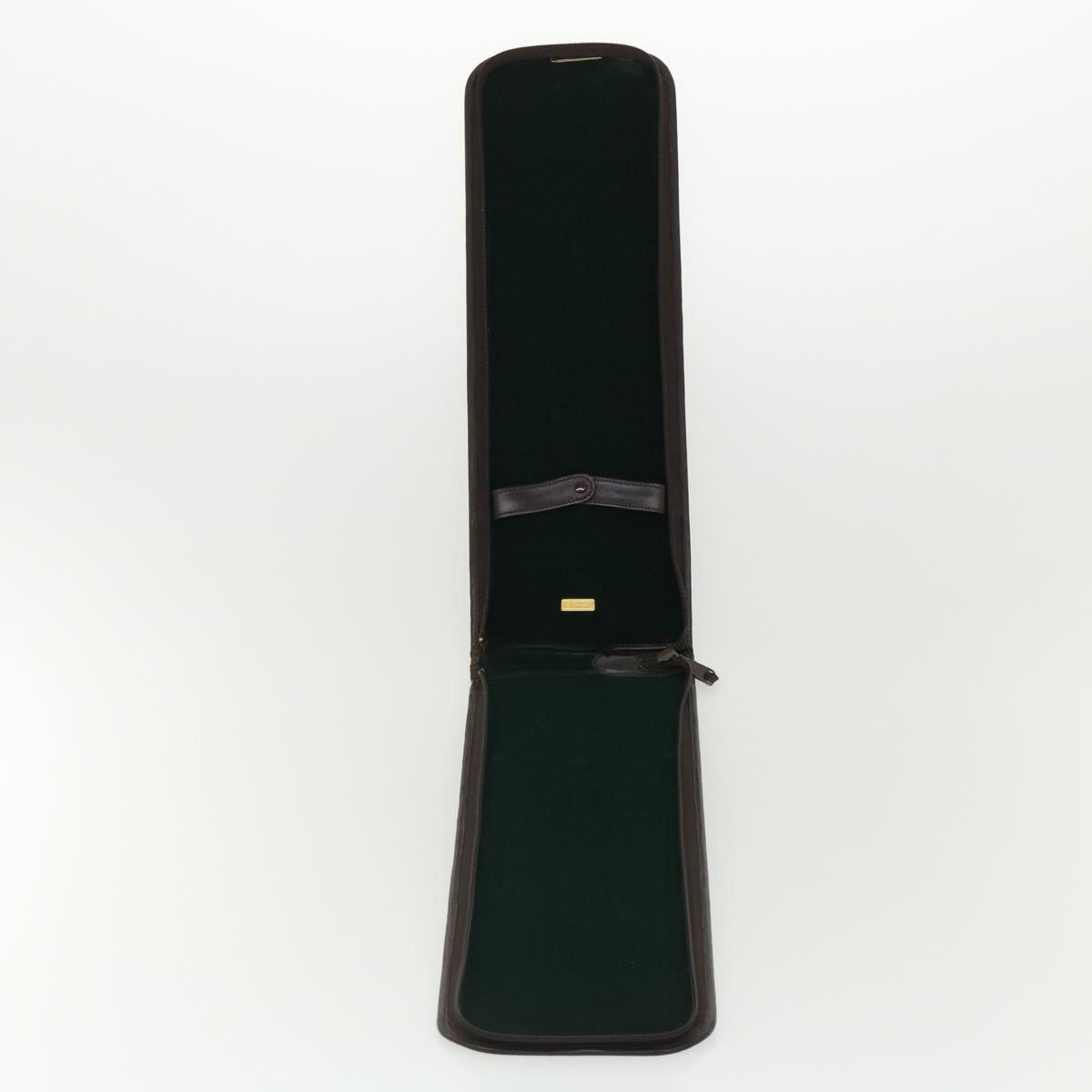 GUCCI Web Sherry Line Necktie Case Leather Brown Green Red bs3500