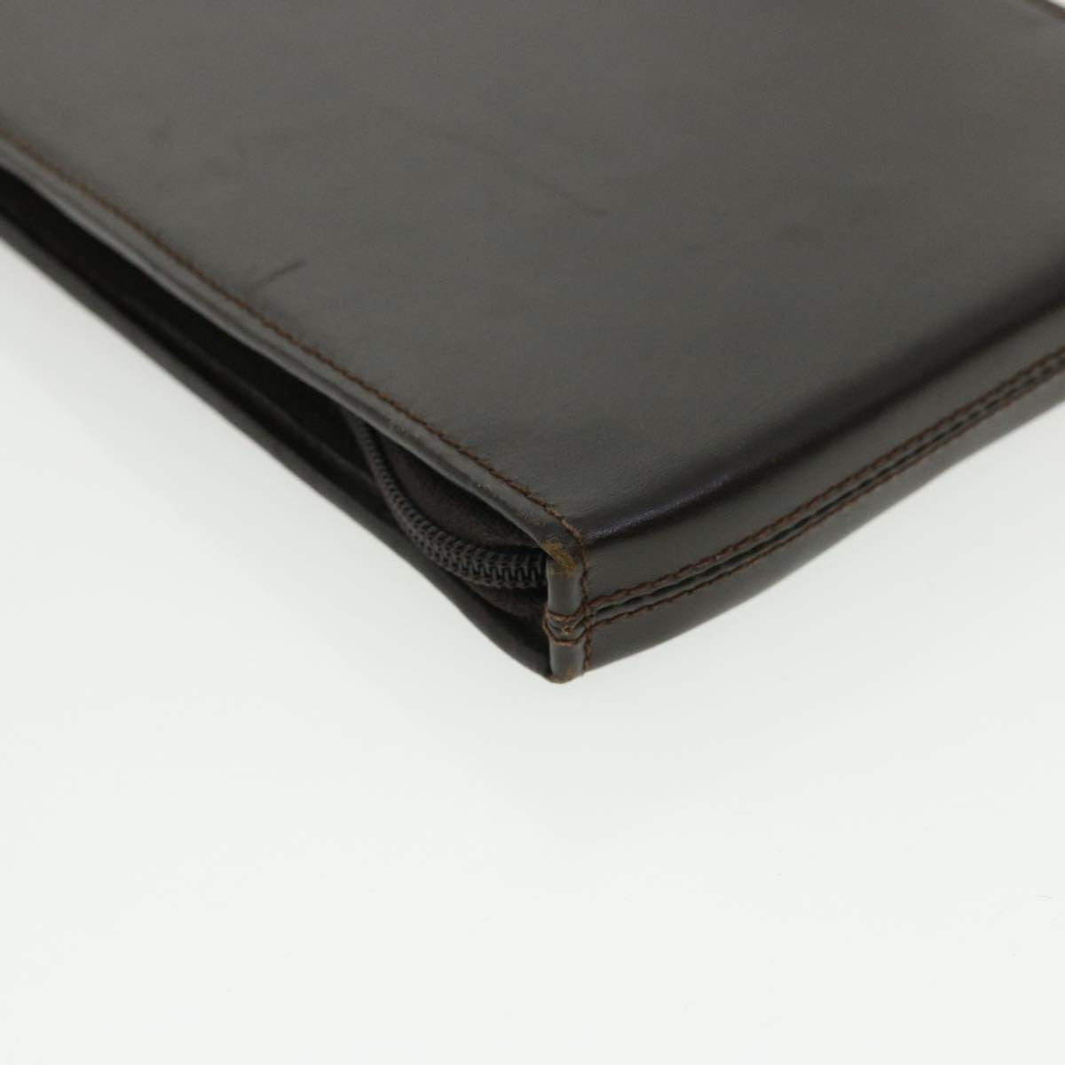 GUCCI Web Sherry Line Necktie Case Leather Brown Green Red bs3500