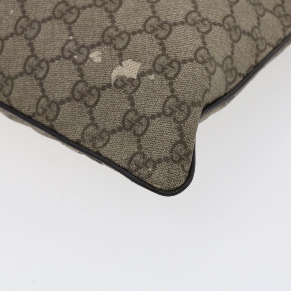 GUCCI GG Canvas Shoulder Bag PVC Leather Beige bs3746