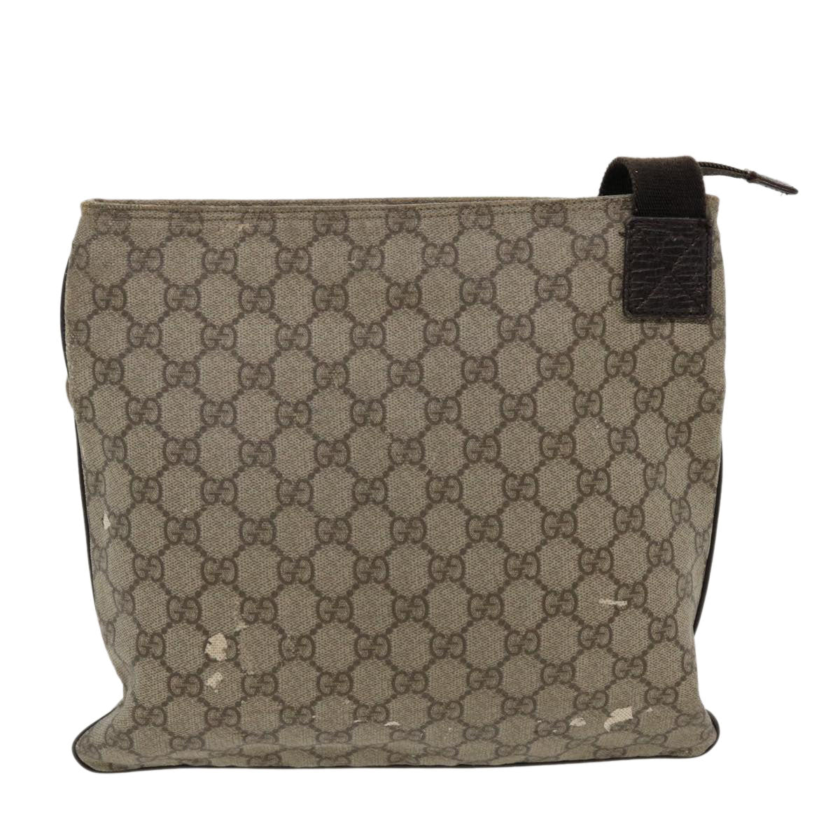 GUCCI GG Canvas Shoulder Bag PVC Leather Beige bs3746