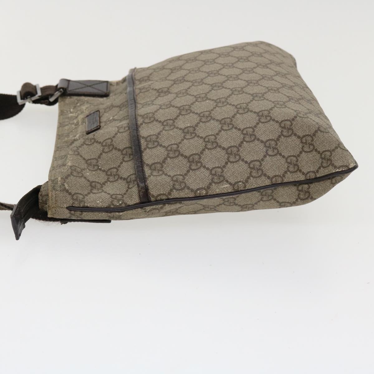 GUCCI GG Canvas Shoulder Bag PVC Leather Beige bs3746