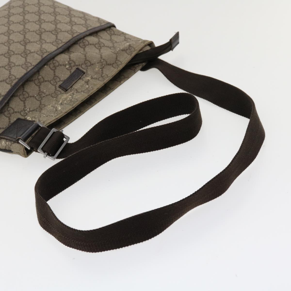 GUCCI GG Canvas Shoulder Bag PVC Leather Beige bs3746