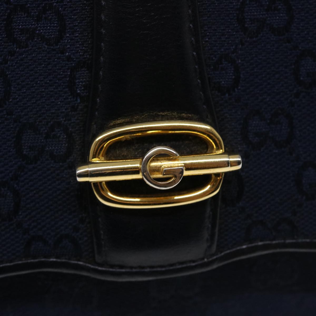 GUCCI GG Canvas Shoulder Bag Navy bs3831