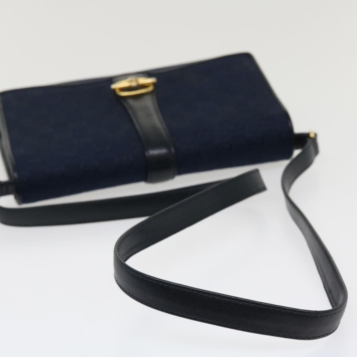 GUCCI GG Canvas Shoulder Bag Navy bs3831